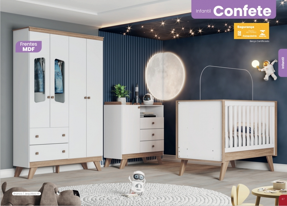 Confete Quarto Infantil | Cômoda | l720 | Henn 0126 