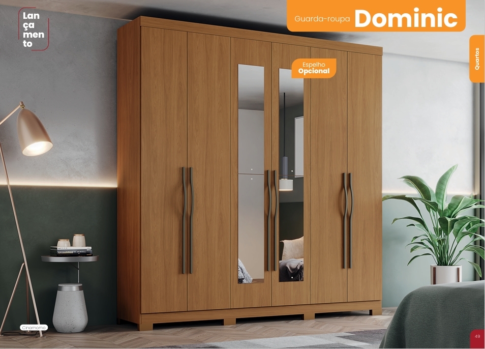 Roupeiro Dominic | D346 | Com Espelho | Henn 0126