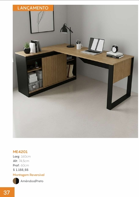 Escrivaninha De Canto | ME4201 | Tecnomobili 0226