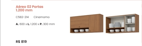 Venaly | Aéreo 2 Portas 1200 mm | C582 | Henn 0126