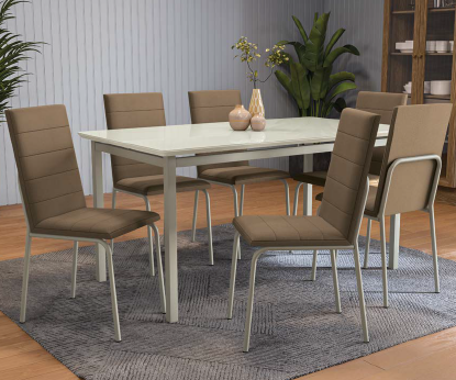 Conjunto mesa Reno + Cadeiras | CMC1018NK-A059 | Kappesberg