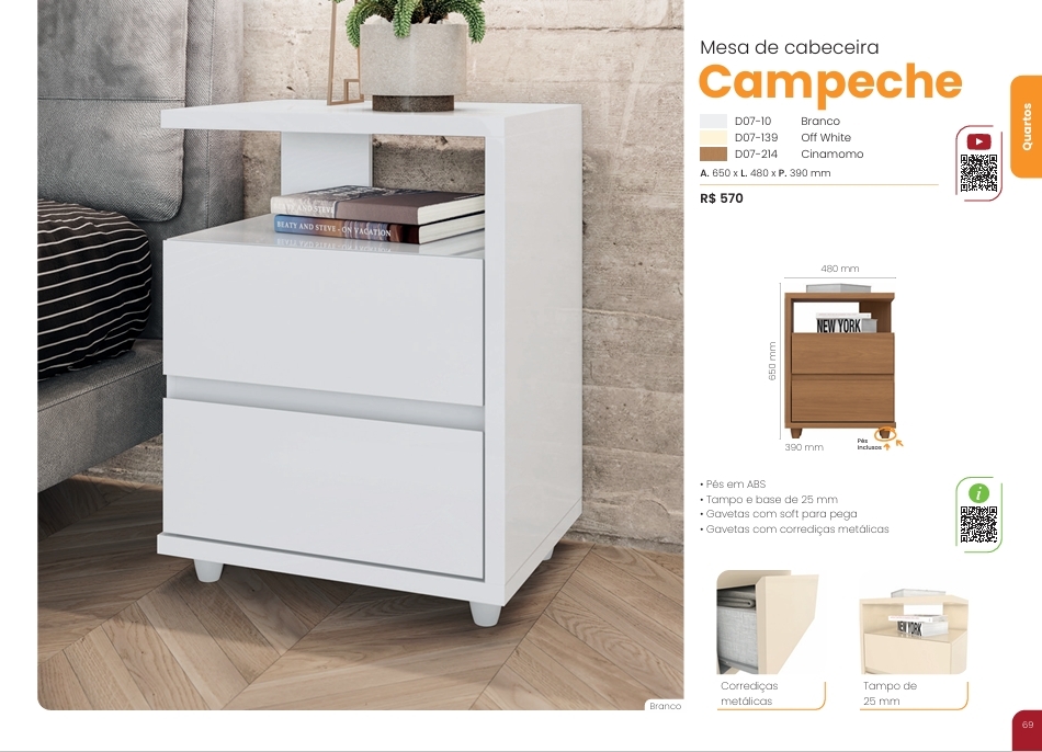 Mesa De Cabeceira Campeche | D07 | Henn 0126