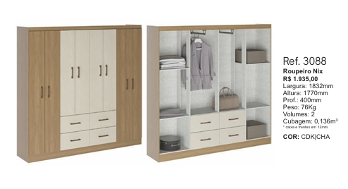 Roupeiro Nix | 3088 | Soluzione 0126