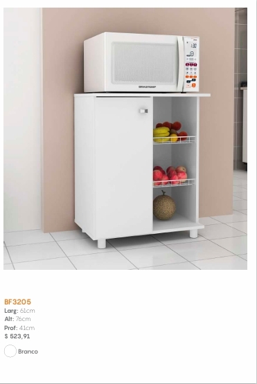 Balcão 1 Porta C/Fruteira | BF3205 | Tecnomobili 0226