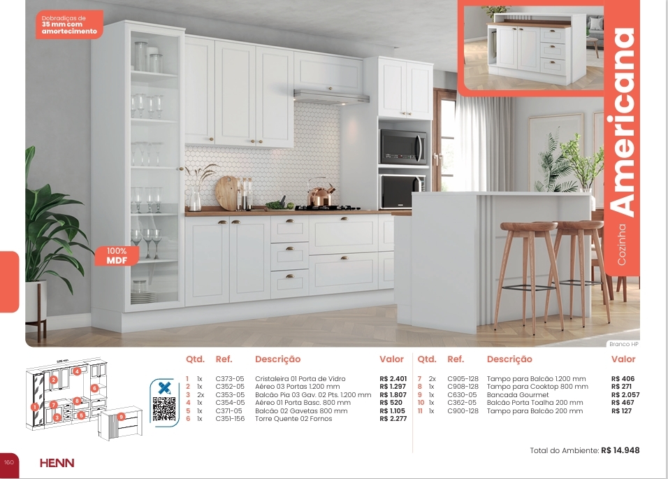 Americana | Cozinha Modulada | Henn 0126