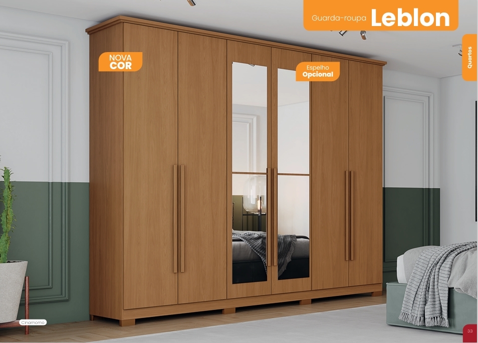 Roupeiro Leblon | D327 | Com Espelho | Henn 0126