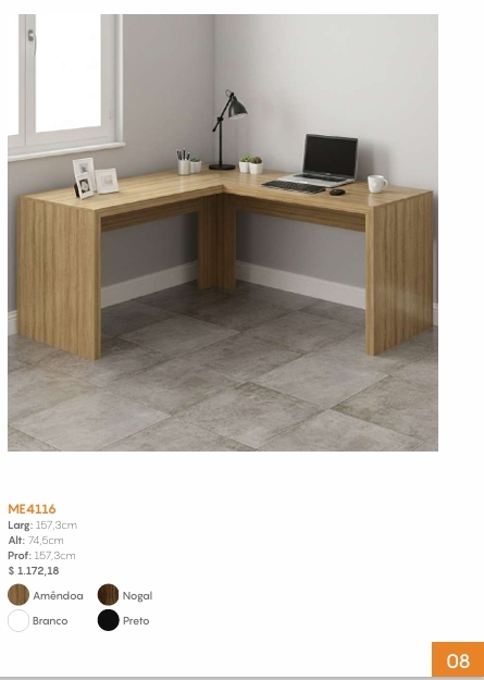 Escrivaninha De Canto | ME4116 | Tecnomobili 0226