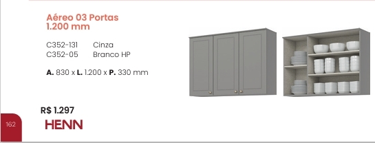 Americana | Aéreo 3 Portas 1200 mm | C352 | Henn 0126