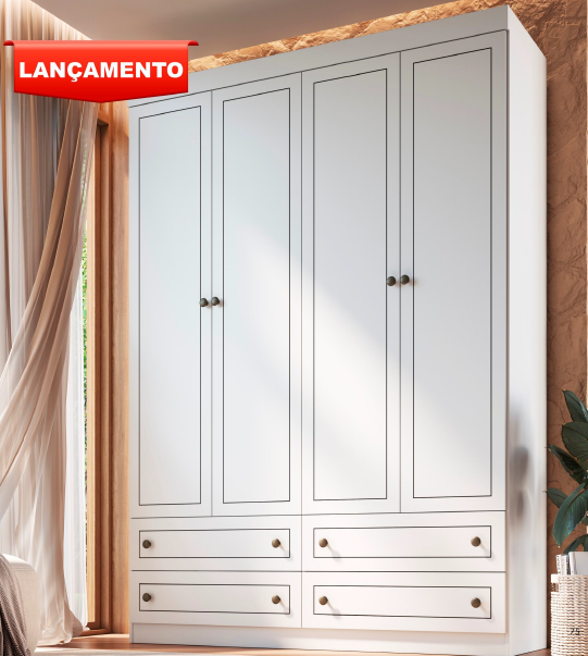 Guarda - Roupa Domus 4P | 0391 | Genial Flex