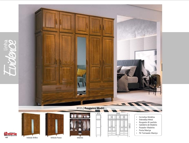 Roupeiro Madri | 3111 | Linha Evidence | MPO 0126