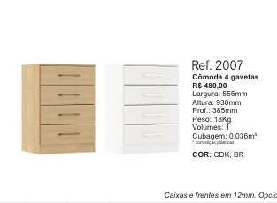 Cômoda 4 Gavetas | 2007 | Soluzione 0126