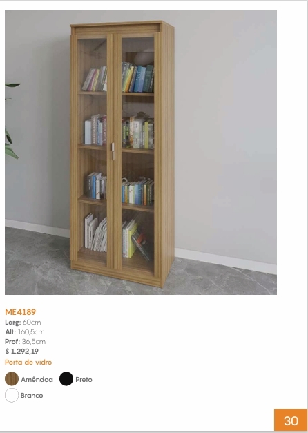 Armário C/Porta De Vidro | ME4189 | Tecnomobili 0226