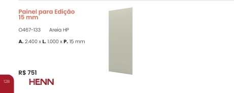 Fineze | Painel Para Edição 15 mm | O467 | Henn 0126
