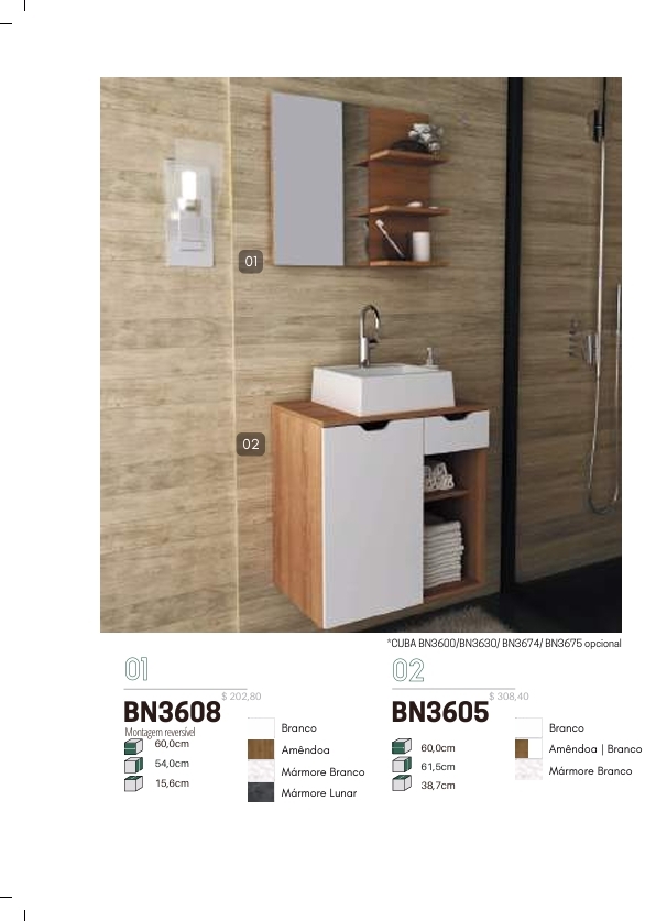 Balcão Gabinete Suspenso | BN3605 | Tecnomobili 0126