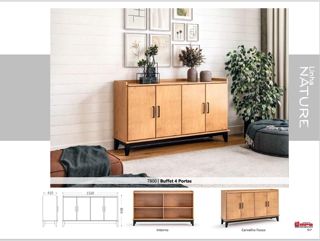 Buffet 4 Portas | 7800 | Linha Nature | MPO 0126