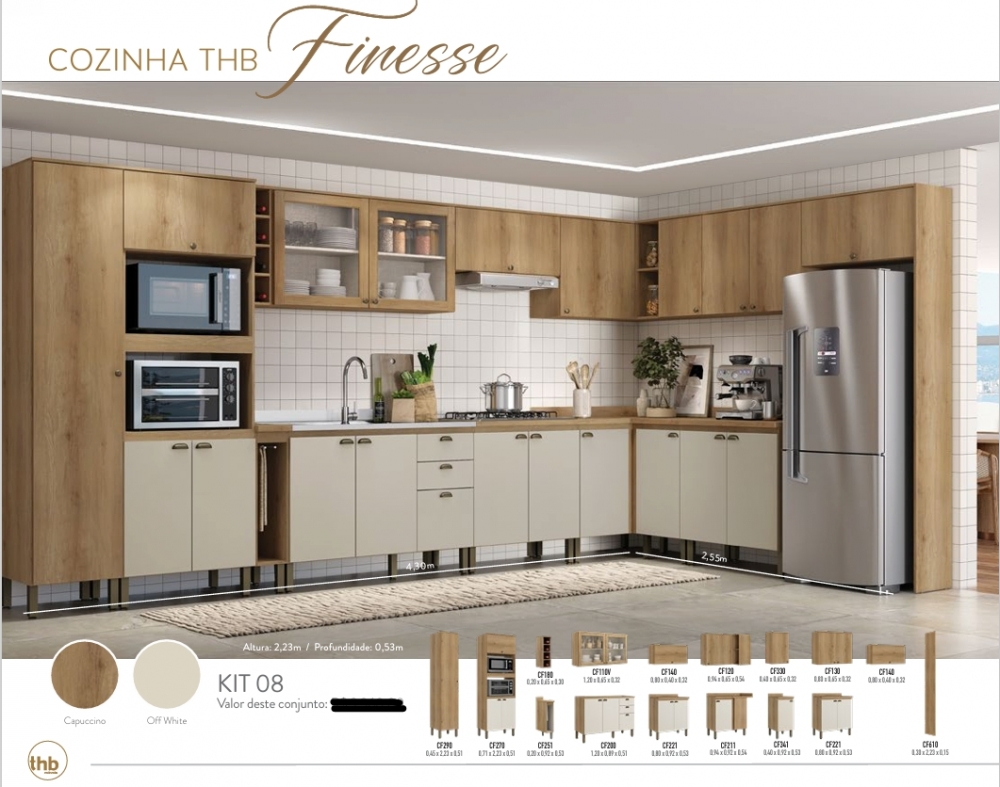 Cozinha Modulada Finesse | Thb 0226