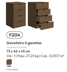 Gaveteiro 4 Gavetas | F204 | Kappesberg 0226