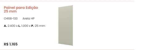 Fineze | Painel Para Edição 25 mm | O468 | Henn 0126