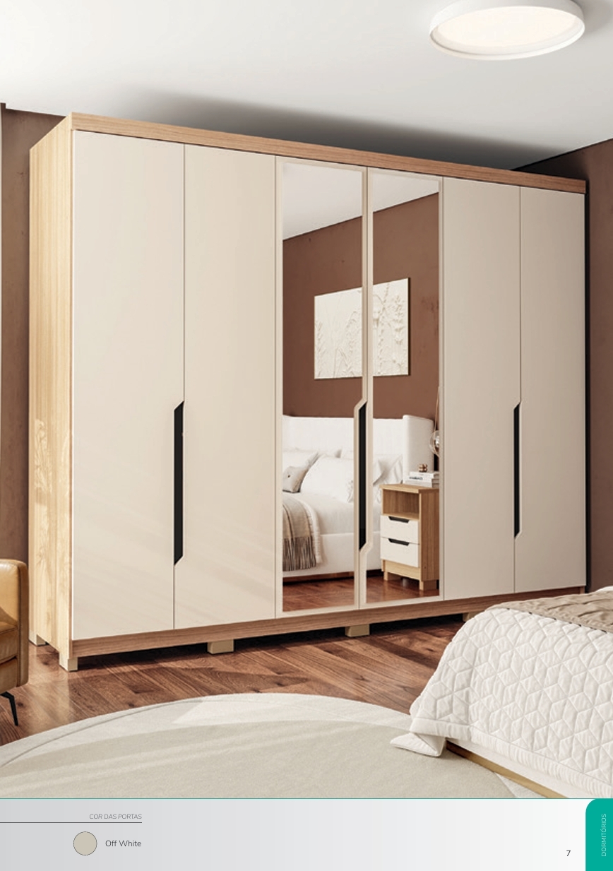 Roupeiro 6 Portas 270 | Politorno 0226  S/Espelho 2500,00 E Versão C/Espelho 3128,00