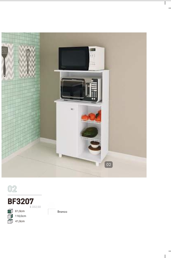 Balcão Forno / Micro Com Fruteira | BF3207 | Tecnomobili 0126