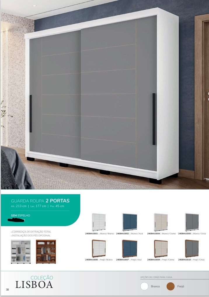 Roupeiro 2 Portas 177 | Politorno 0226