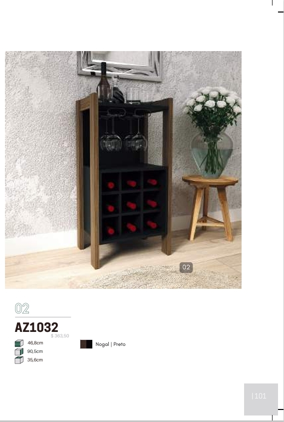 Adega Com Porta Taças | AZ1032 | Tecnomobili 0126