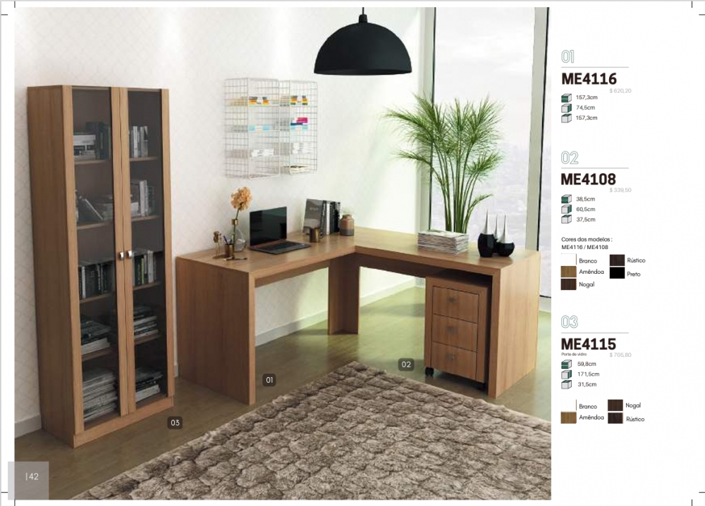 Armário 2 Portas De Vidro | ME4115 | Tecnomobili 0126