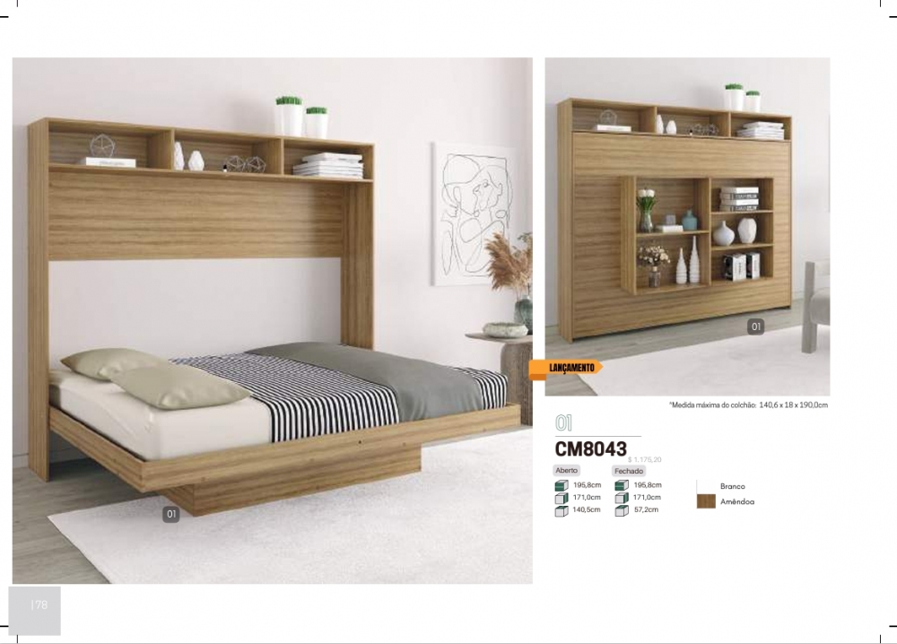 Cama Casal Articulável Horizontal | CM8043 | Tecnomobili 0126 