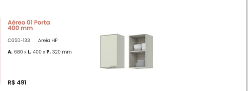 Fineze | Aéreo 1 Porta | C650 | Henn 0126