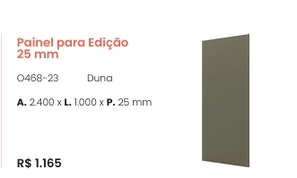 Connect | Painel Para Edição 25 mm | O468 | Henn 0126