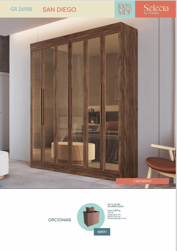 Roupeiro San Diego | 26900 | Doripel 0226