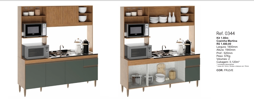 Cozinha Compacta Martina | 0344 | Soluzione 0126