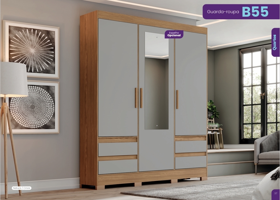 Roupeiro C/Espelho | B55 | Briz 0126