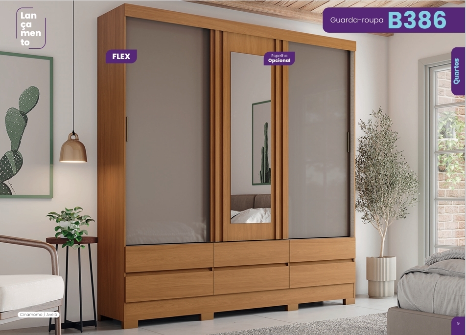 Roupeiro C/Espelho | B386 | Briz 0126