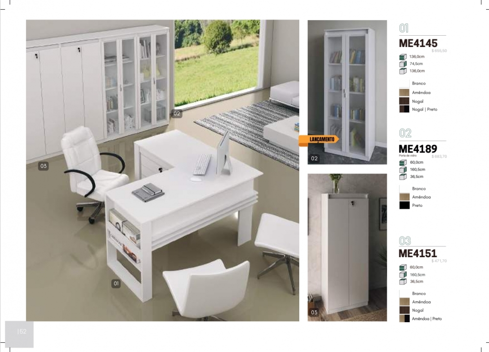 Armário Portas De Vidro | ME4189 | Tecnomobili 0126