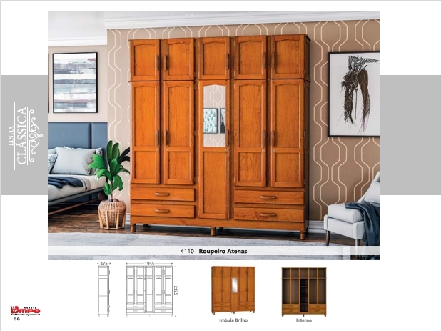 Roupeiro Atenas | 4110 | Linha Clássica | MPO 0126