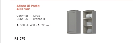 Americana | Aéreo 1 Porta 400 mm | C364 | Henn 0126