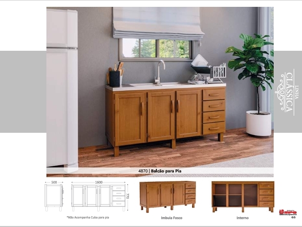 Balcão Pia | 4870 | Linha Clássica | MPO 0126