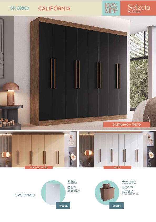 Roupeiro Califórnia | 60800 | Doripel 0226 