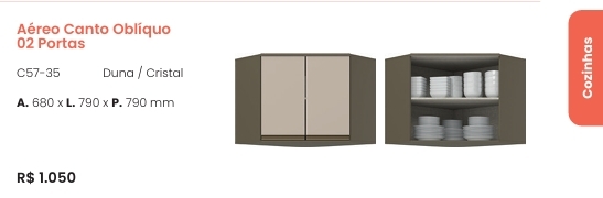 Connect | Aéreo Canto Obliquo 2 Portas | C57 | Henn 0126