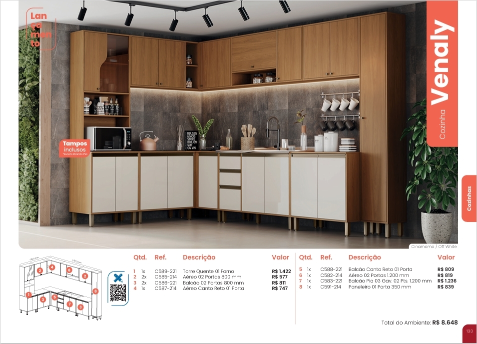 Venaly | Cozinha Modulada | Henn 0126