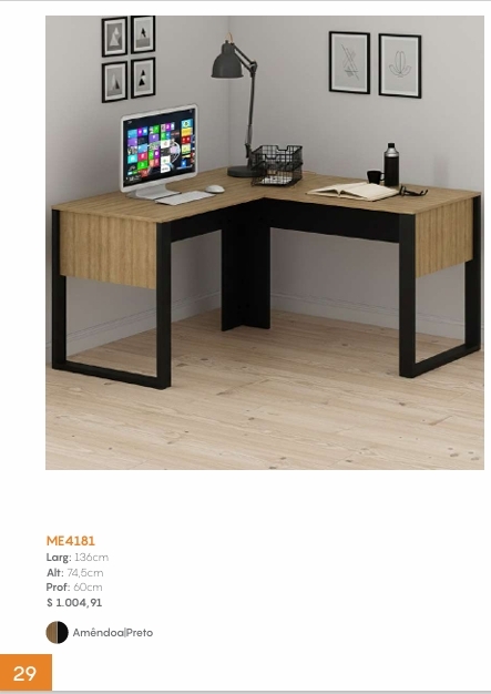 Escrivaninha De Canto | ME4181 | Tecnomobili 0226