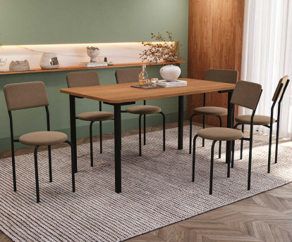 Conjunto Mesa Santorini + Cadeiras | CMC1002PRF-A059 | Kappesberg