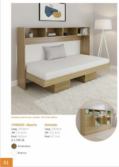 Cama Articulável Horizontal Solteiro | CM8020 | Tecnomobili 0226