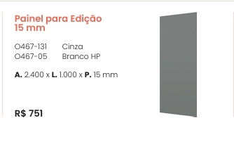 Americana | Painel Para Edição 15 mm | O467 | Henn 0126