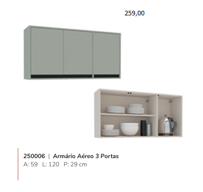 Cozinha Modulada Koya | Valor Das Peças Avulsas Acima De Cada Imagem Do Produto | Politorno 0226  Confira !