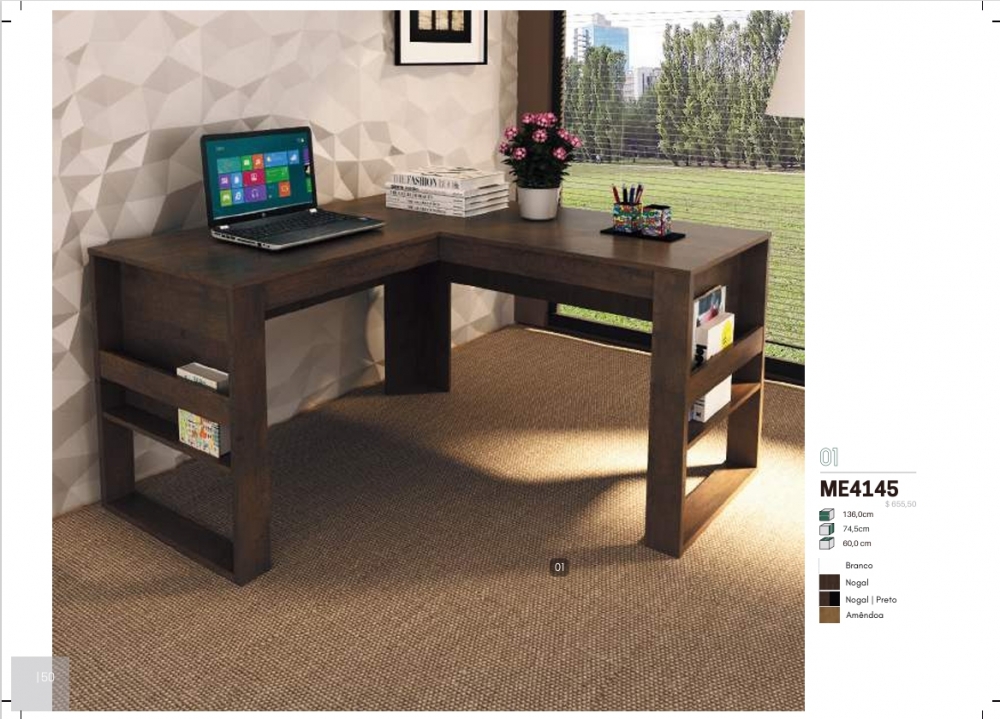 Escrivaninha De Canto | ME4145 | Tecnomobili 0126