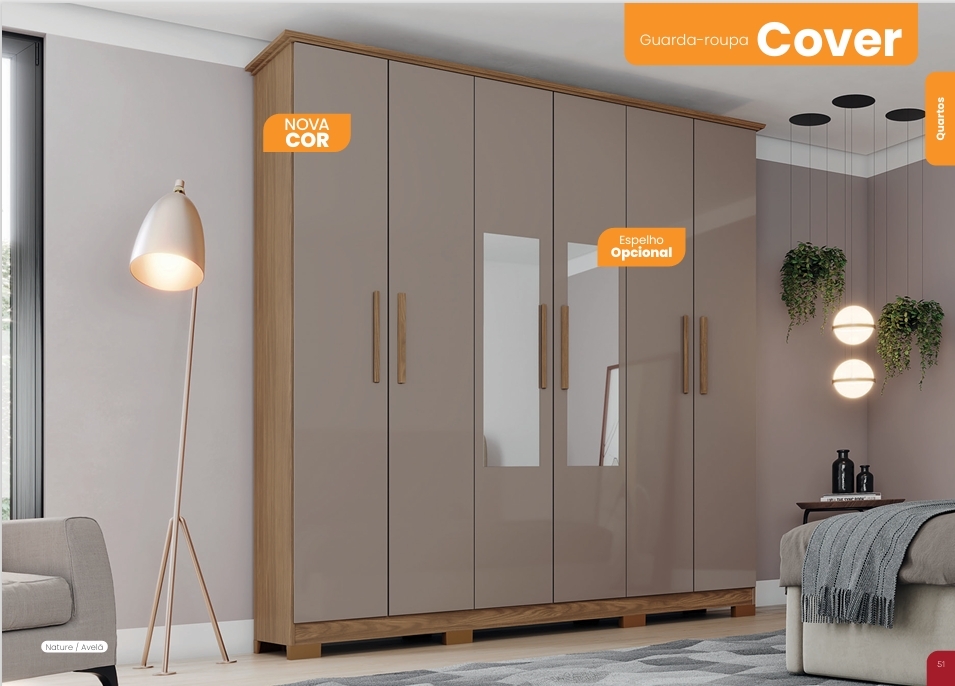 Roupeiro Cover | D230 | Com Espelho | Henn 0126