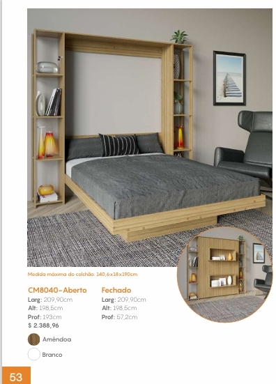 Cama Articulável 8 Prateleiras Casal | CM8040 | Tecnomobili 0226