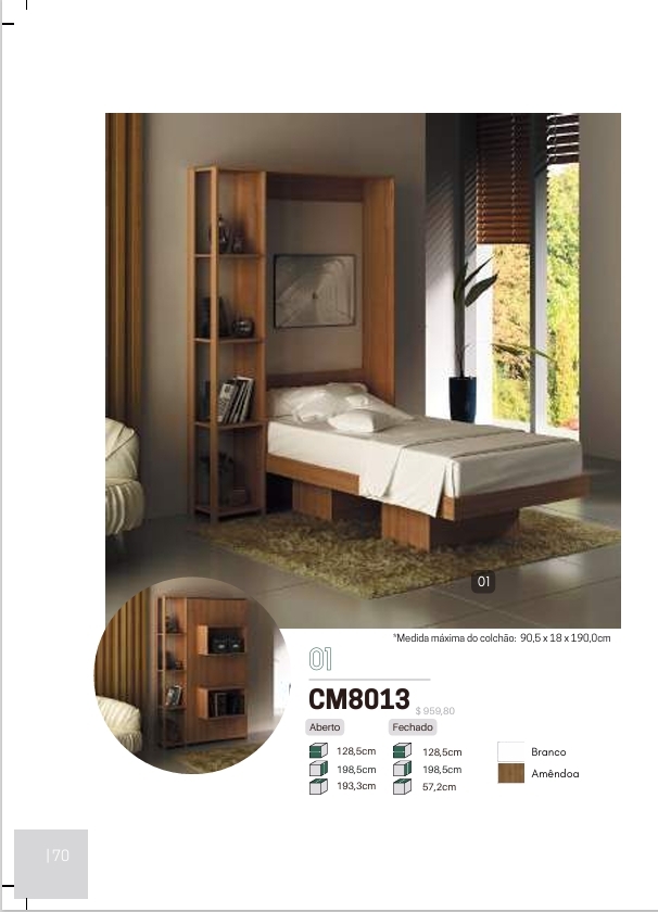 Cama Solteiro Multifuncional | CM8013 | Tecnomobili 0126